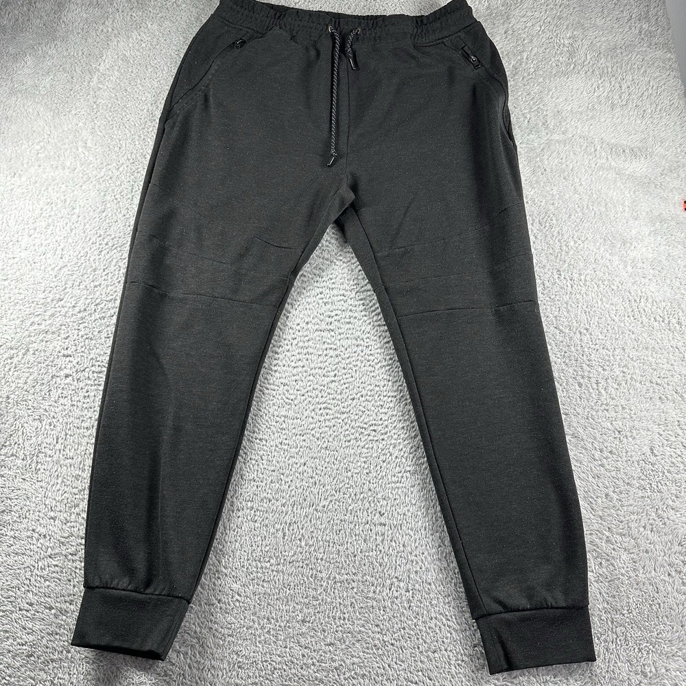 South Pole Pants‎ Mens XL Black Gray Jogger Tapered Faded Sweatpants Athleisure
